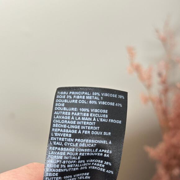 BA&SH Cabri Metallic Sheer Blouse Plum Purple Sz M {MM34} - Picture 9 of 9